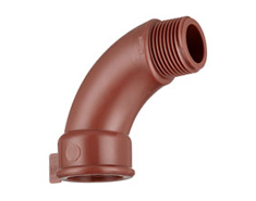 Curva 90° MH de polipropileno Ø 1"