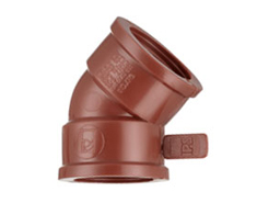 Codo 45° HH de polipropileno Ø 1 1/2"