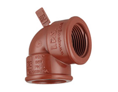 Codo 90° HH de polipropileno Ø 1 1/2"