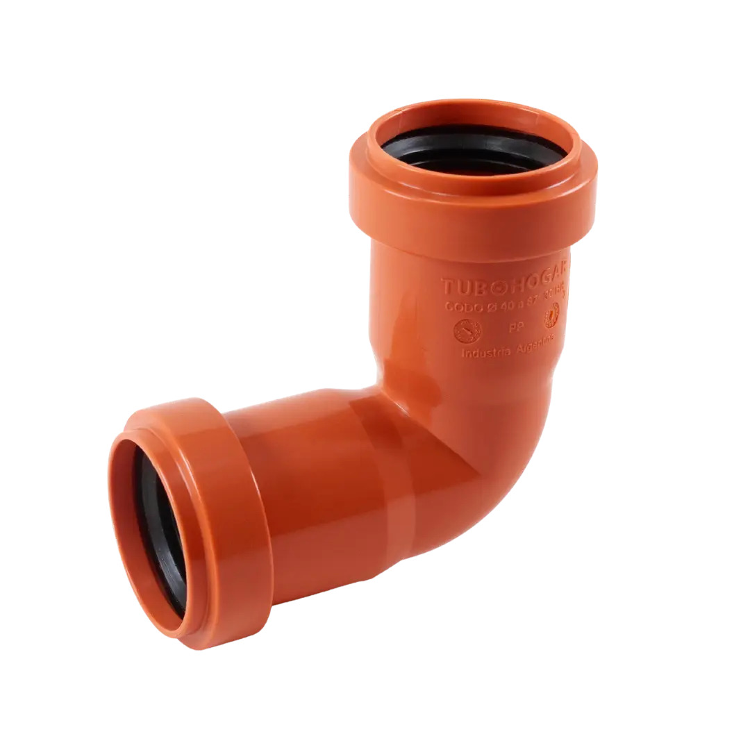 Codo 90° Ø40 mm HH con junta elástica