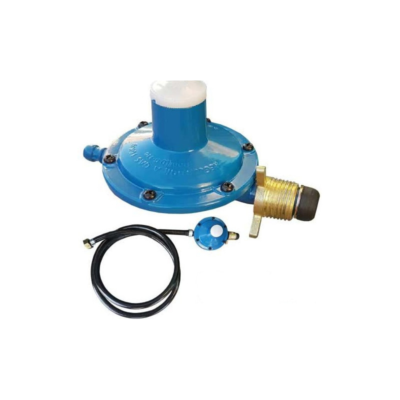 Regulador para gas envasado 10-15 kg con manguera 2 m