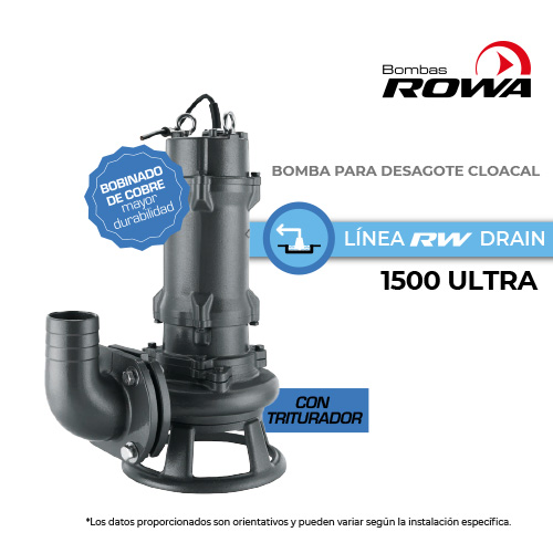 Bomba de desagote ROWA RW DRAIN 1500 ULTRA