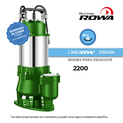 Bomba de desagote ROWA RW DRAIN 2200