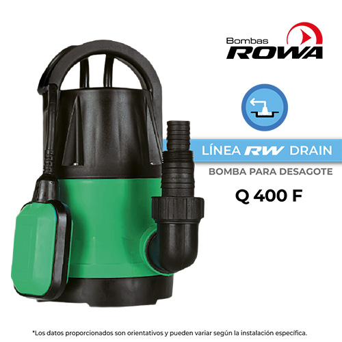 Bomba de desagote ROWA RW DRAIN Q 400 F