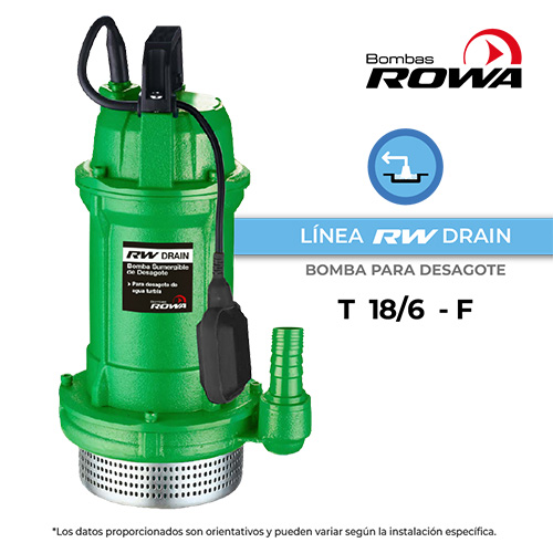 Bomba de desagote ROWA RW DRAIN T 18/6 - F