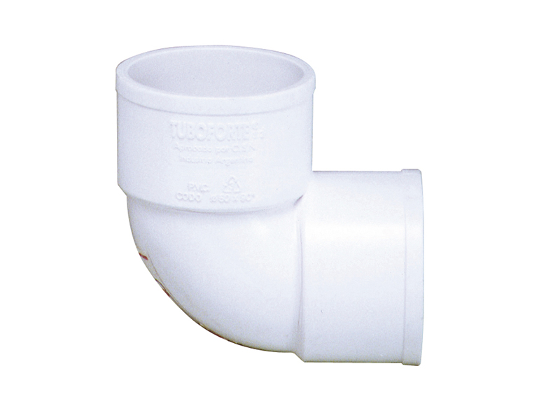 Codo 90° HH de PVC Ø50 mm Tuboforte