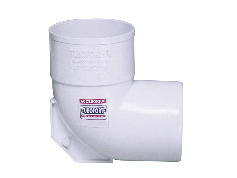 Codo 90° de PVC con base Ø110 mm Tuboforte