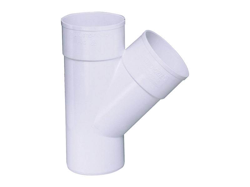 Ramal simple 45° MH de PVC Ø110 × 63 mm Tuboforte
