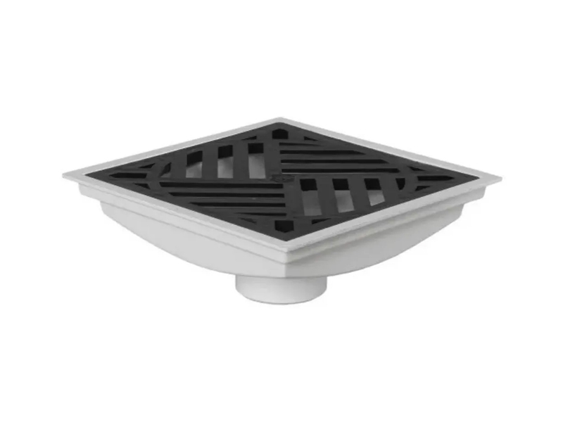 Embudo vertical de PVC Ø63 mm con rejilla plástica Tuboforte