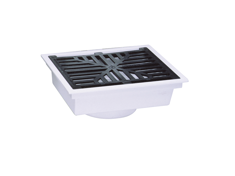 Embudo frontal de PVC Ø63 mm con rejilla plástica Tuboforte